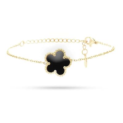 Bracciale Gold con Fiore Nero Freddy FJ-20018