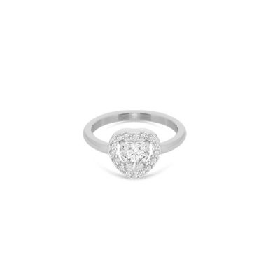 Anello Liu Jo LJ2252M18 con zircone cuore e brillantini acciaio misura 18